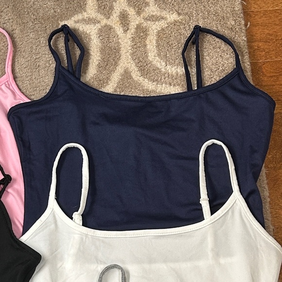 Women's Camisole Tops - Black, Pink, Navy, White, Gray - Picture 3 of 6